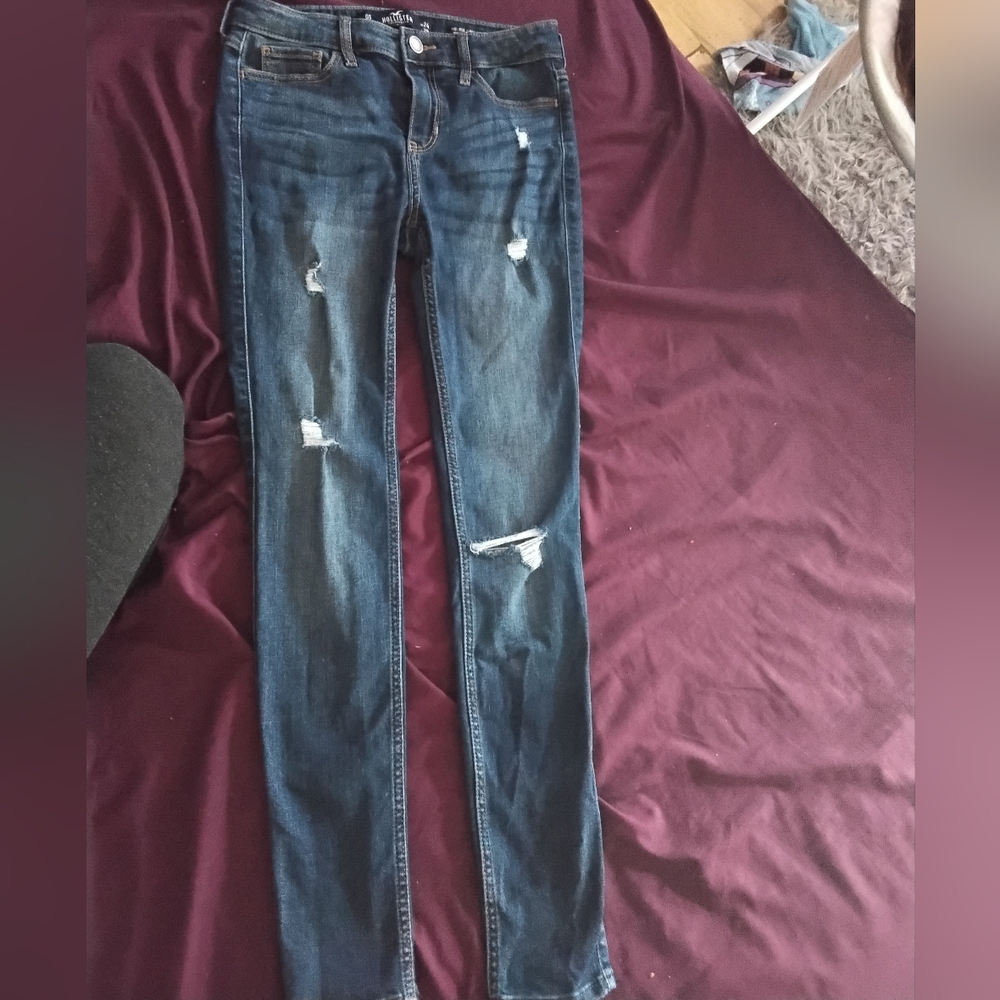 Hollister Women's Dark Blue Denim Jeans